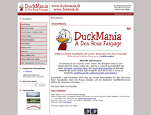 Tablet Screenshot of duckmania.de